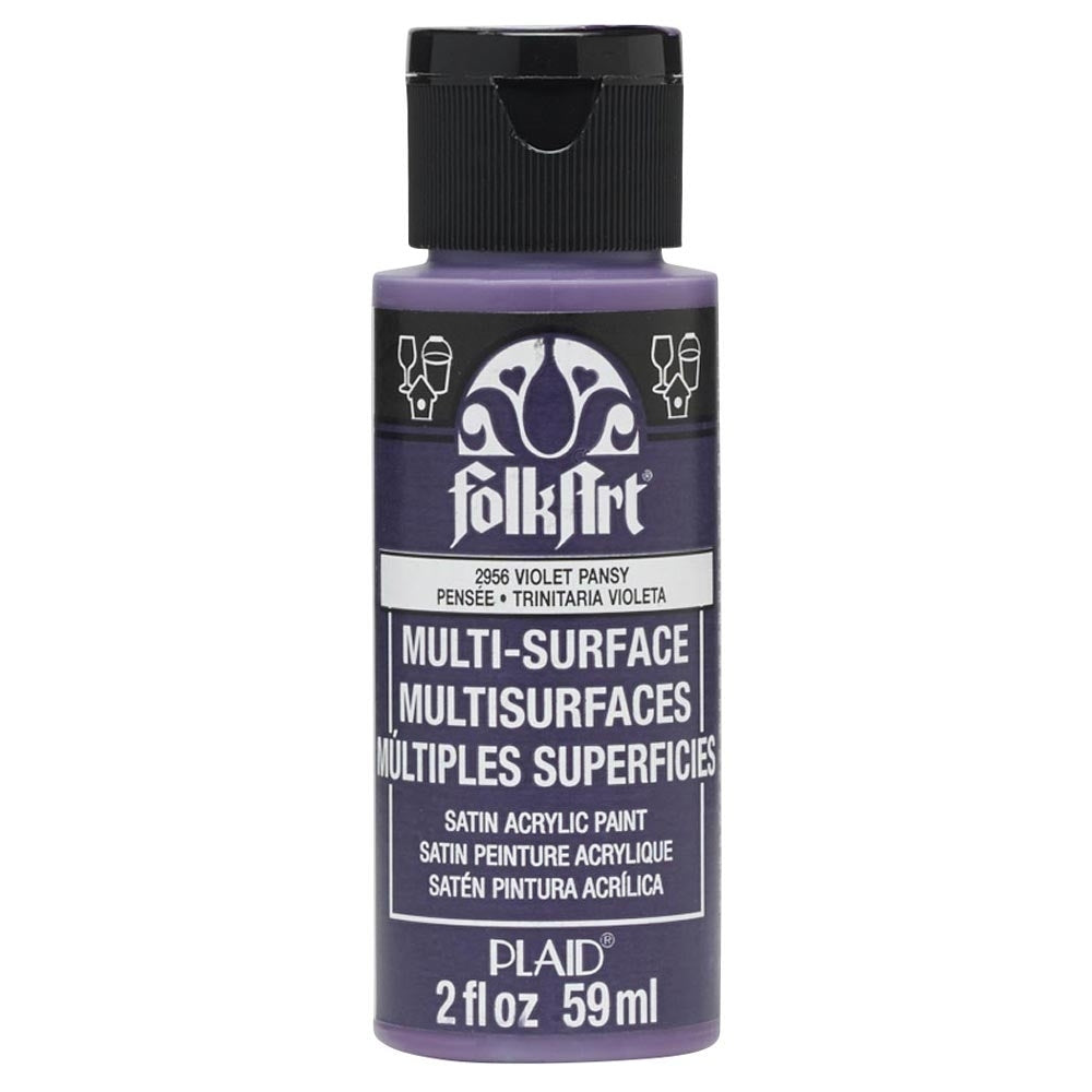 Folkart - Multi -Oberflächen -Acrylfarbe - 2oz - Violet Pansy
