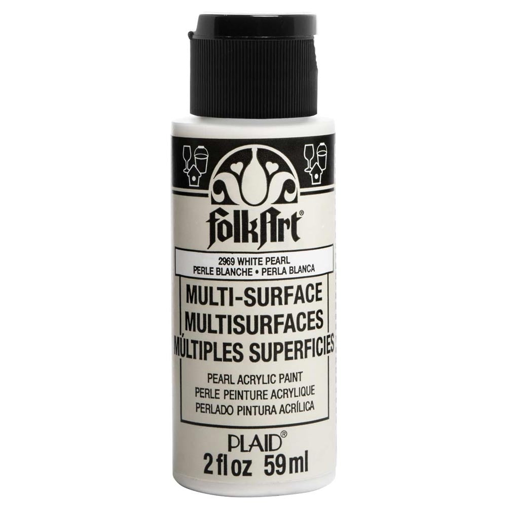 FolkArt - Multi-Surface Acrylic Paint - 2oz - Pearl White