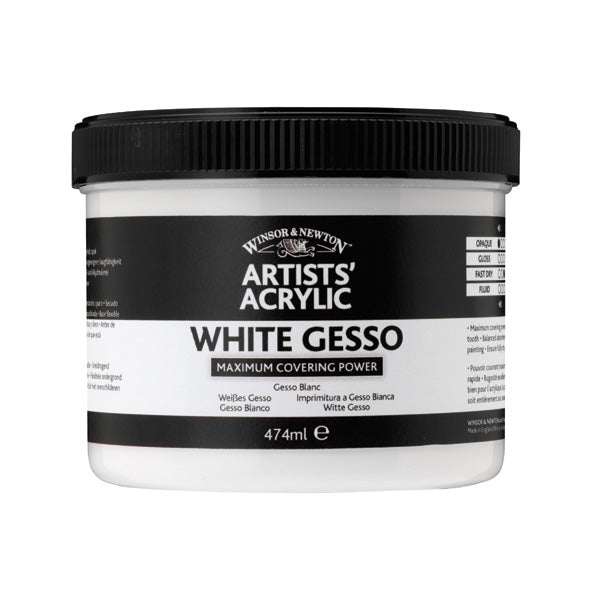 Winsor et Newton - Gesso blanc acrylique des artistes professionnels - 450 ml