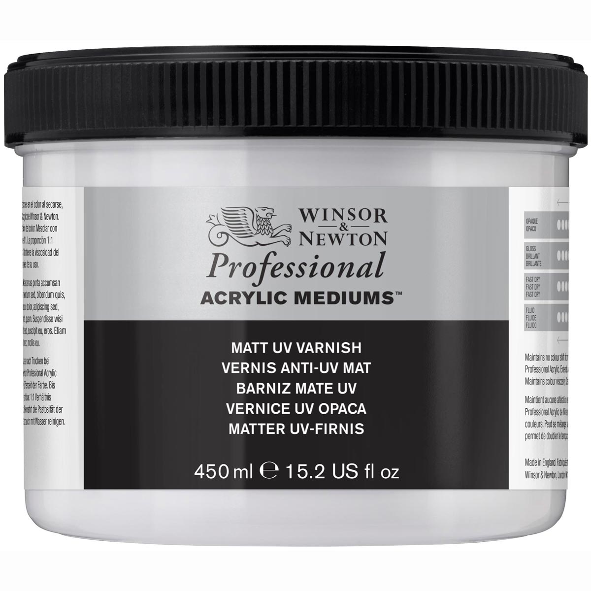 Winsor et Newton - Varnish UV Matt UV des artistes - 450 ml