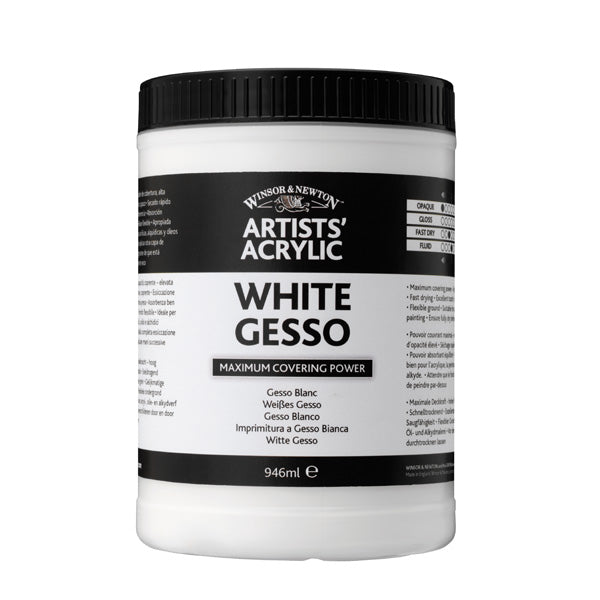 Winsor en Newton - Acryl White Gesso 946ML van professionele artiesten