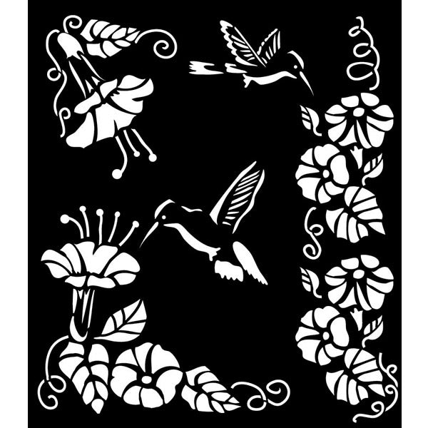 FA Stencil 8.5x9.5 - Hummingbird