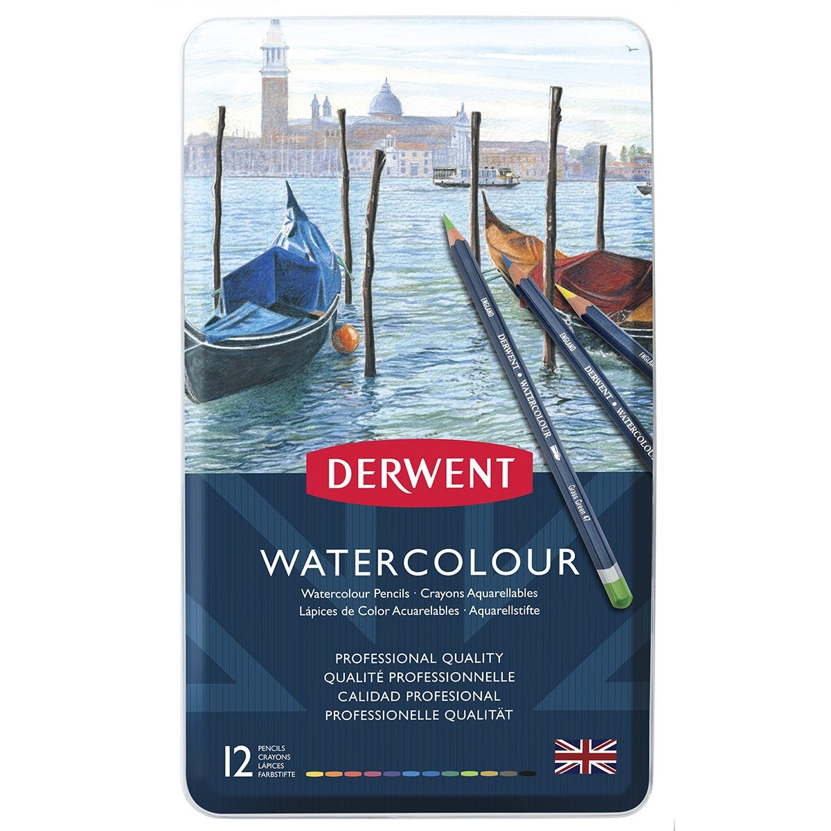 Derwent - Watercolour Pencil - 12 Tin