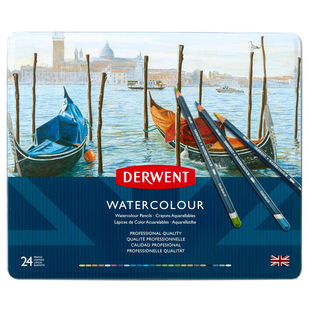 Derwent - waterverfpotlood - 24 tin