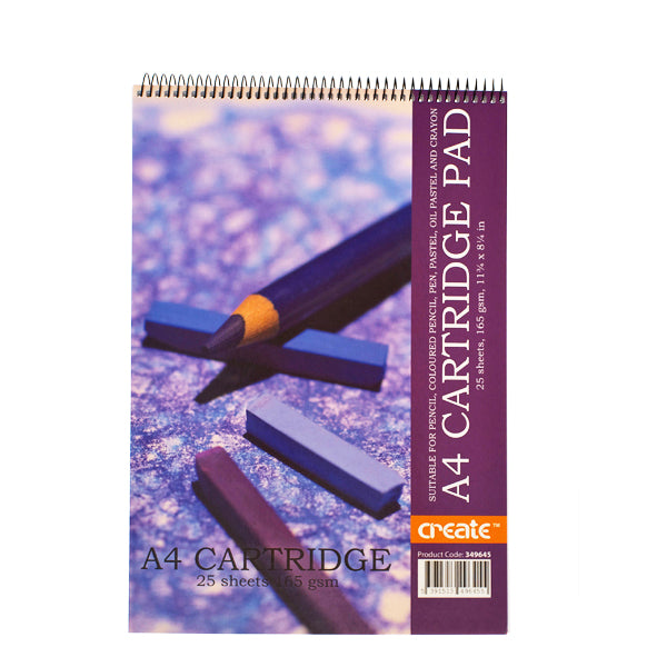 Créer - Cartridge Pad - A4 - 165gsm - 25 feuilles