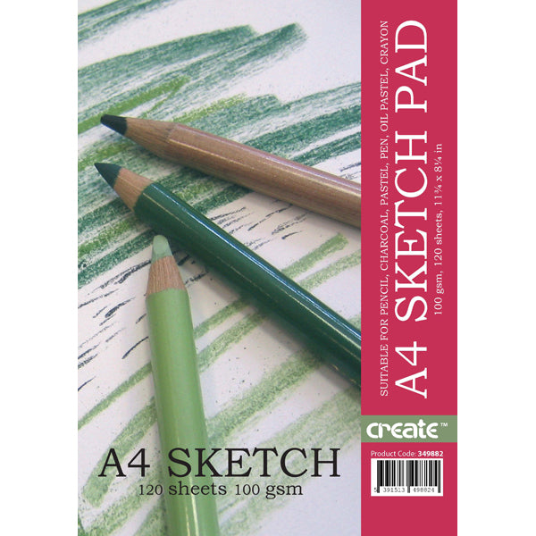 Create - Jumbo Spiral Sketch Pad - A4 - 100gsm - 100 Sheets