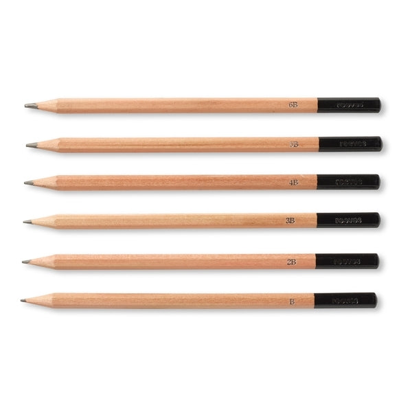 Reeves - 6x Sketching Pencils B 2B 3B 4B 5B 6B