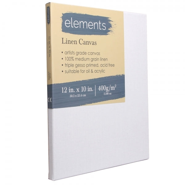 Elementi - bordo standard - tela di lino - 12x10 "(30x25cm)