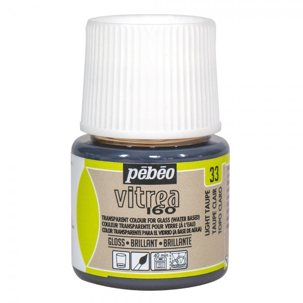 Pebeo - Vitrea 160 - Vernice di vetro e piastrelle - Gloss - Light Taupe - 45ml