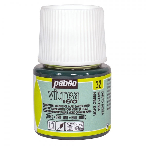 Pebeo - Vitrea 160 - Vernice di vetro e piastrelle - Gloss - Verde chiaro - 45 ml