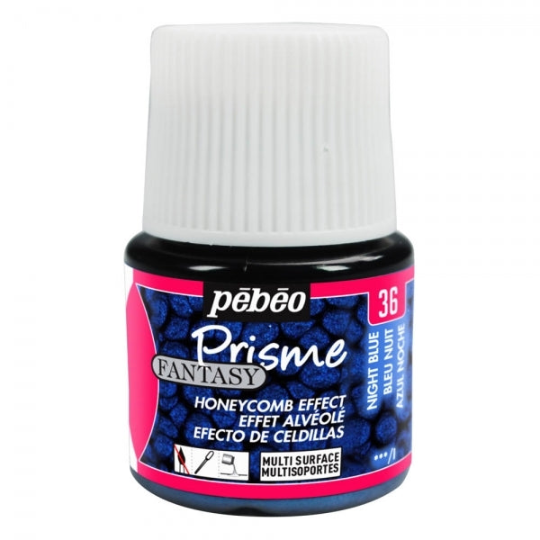 Pebeo - Fantasy Prisme - Effet en nid d'abeille - Midnight Blue - 45 ml