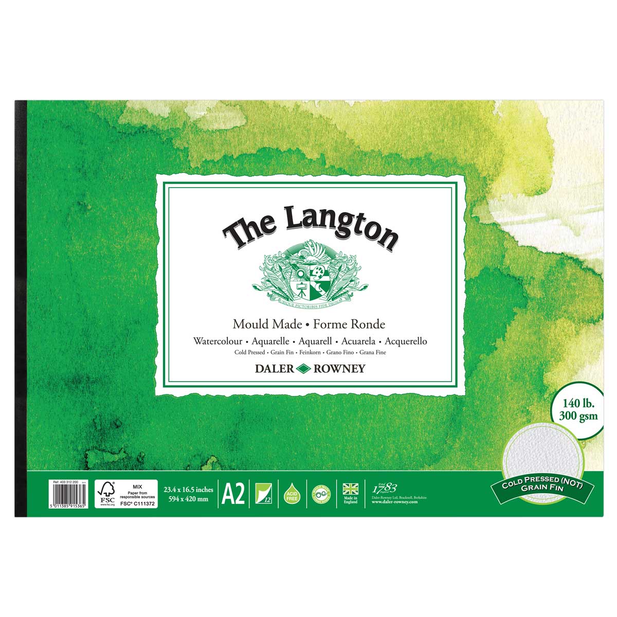 Daler Rowney - Watercolour Pad - The Langton CP 300gsm A2