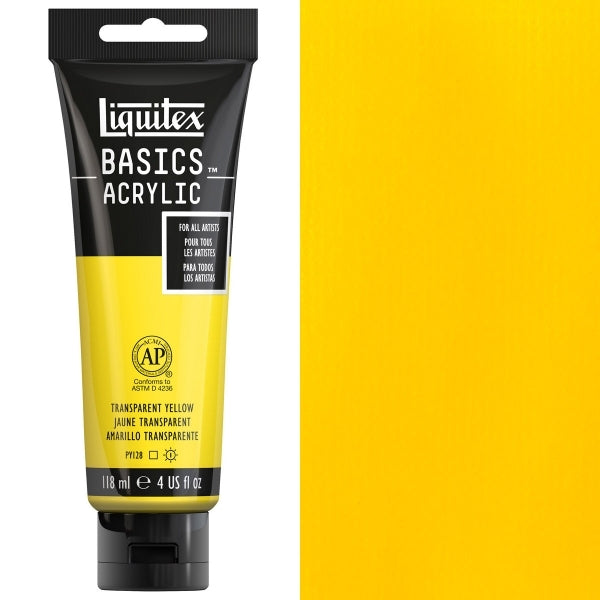 Liquitex - Basics Acrylkleur - 118 ml - Transparant geel