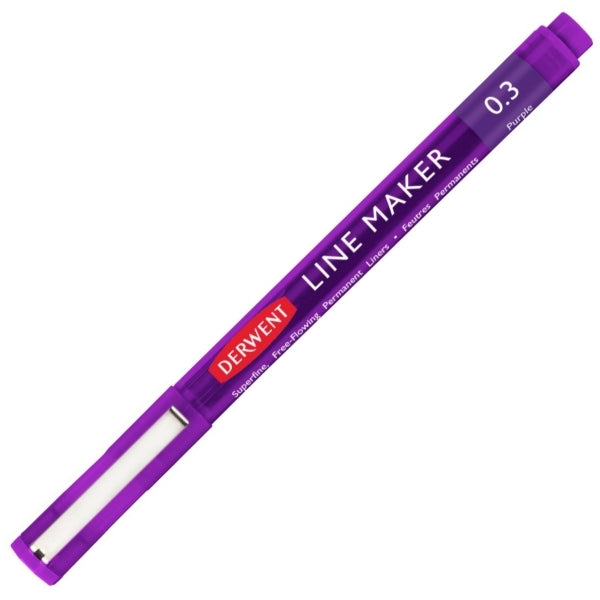 Derwent - Penne per produttori di linee - Purple - Nib fine 0,3 mm