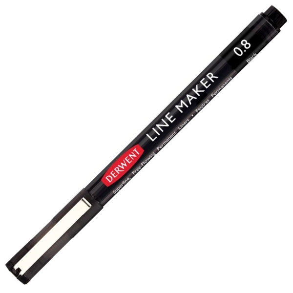 Derwent - stylos de fabricant de lignes - noire - gras 0,8 mm