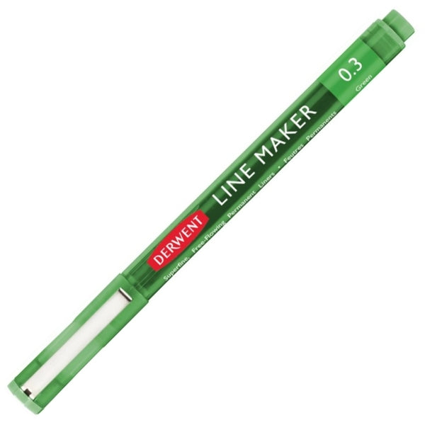 Derwent - Line Maker Pens - Green - Fine Nib 0.3mm