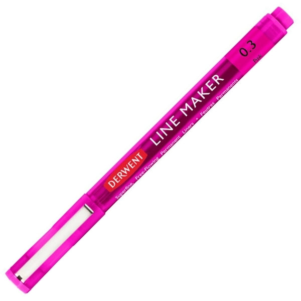 Derwent - Penne per produttori di linee - Pink - Nib fine 0,3 mm