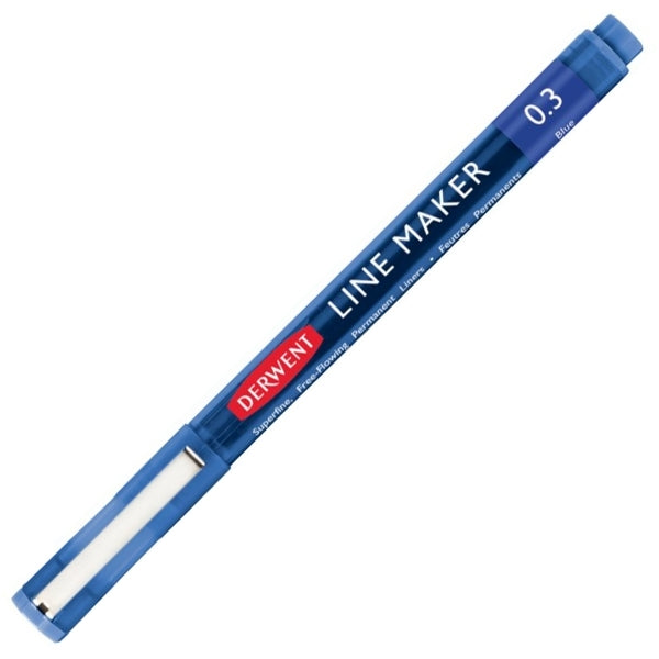 Derwent - stylos de fabricant de ligne - bleu - plume fine 0,3 mm