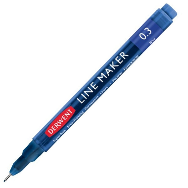 Derwent - Penne per produttori di linee - Blu - Nib fine 0,3 mm