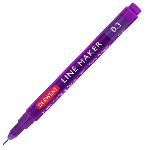 Derwent - Line Maker Pens - Purple - Fine Nib 0.3mm