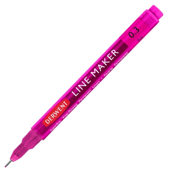 Derwent - Line Maker Pens - Pink - Fine Nib 0.3mm