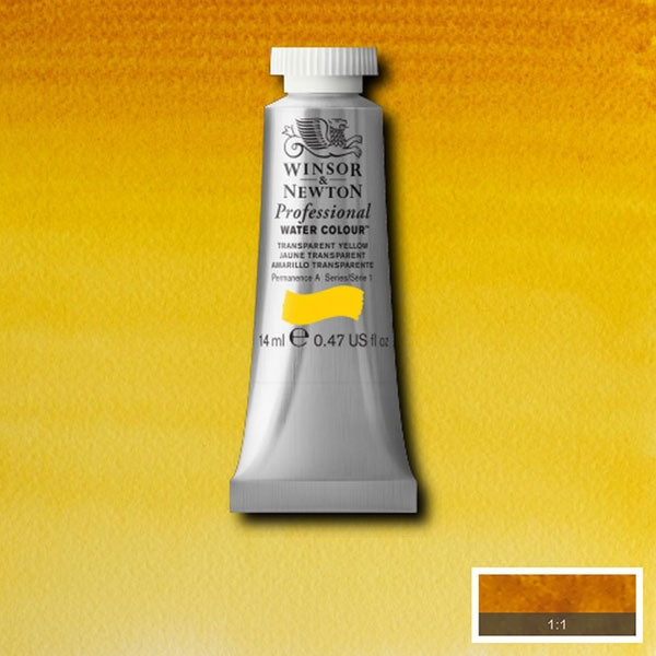 Winsor e Newton - Watercolor degli artisti professionisti - 14 ml - giallo trasparente