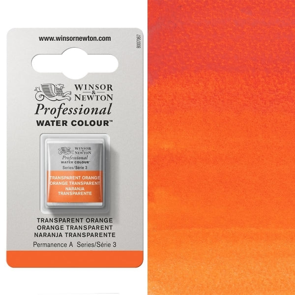 Winsor et Newton - Half Pan de l'aquarelle des artistes professionnels - HP - Orange transparent
