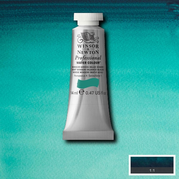 Winsor and Newton - Professional Artists' Watercolour - 14ml - Winsor Green Blue Shade