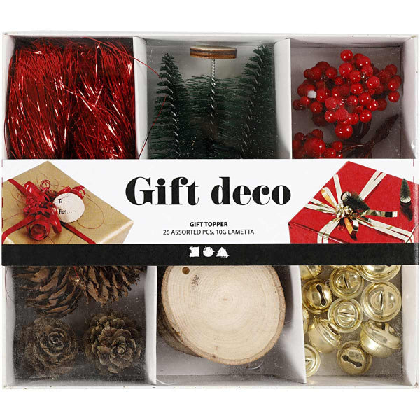 Create-Kit di decorazione regalo-Verde e Rosso
