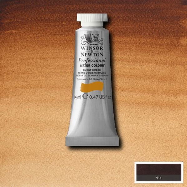 Winsor and Newton - Professional Artists' Watercolour - 14ml - Burnt Umber