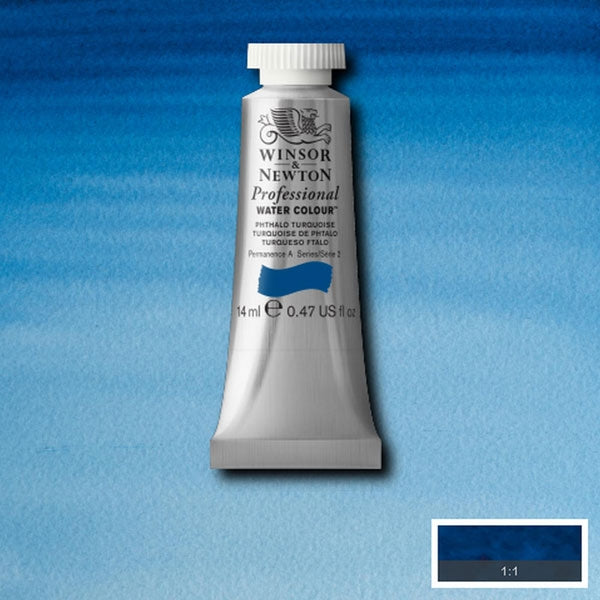 Winsor et Newton - Aquarelle des artistes professionnels - 14 ml - Phthalo Turquoise