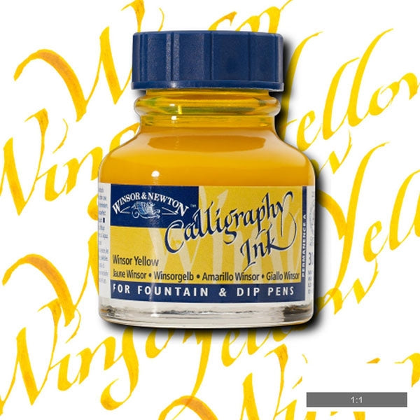 Winsor und Newton - Kalligraphie -Tinte - 30 ml - Winsor gelb