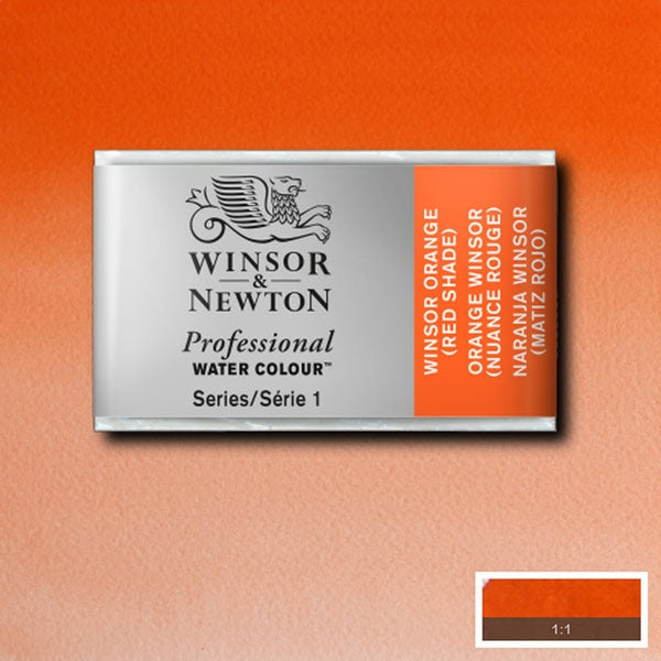 Winsor and Newton - Watercolor Whole Pan - WP - WPSOR Orange Red Shade