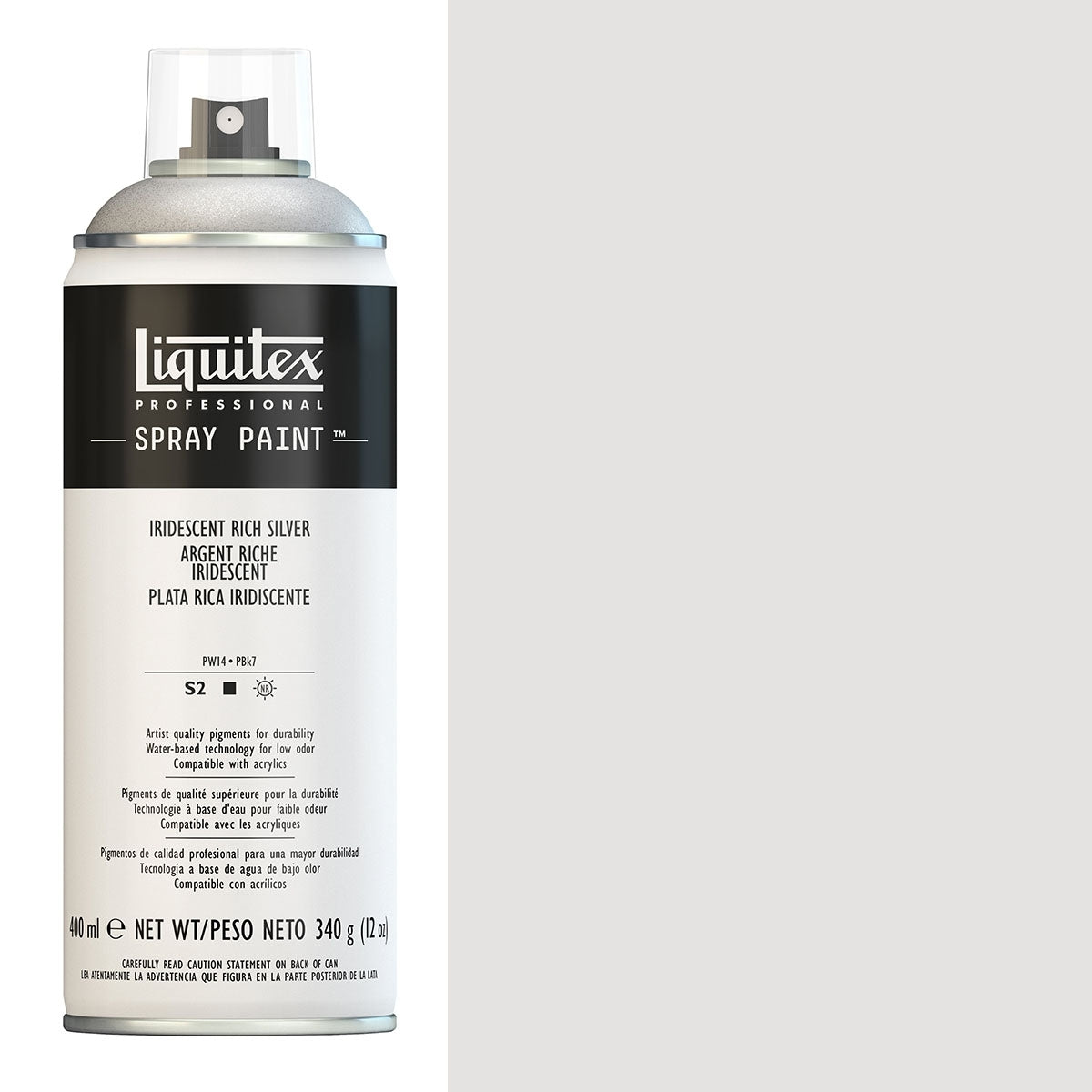 Liquitex - Spray Paints - 400 ml iriserende rijk zilver