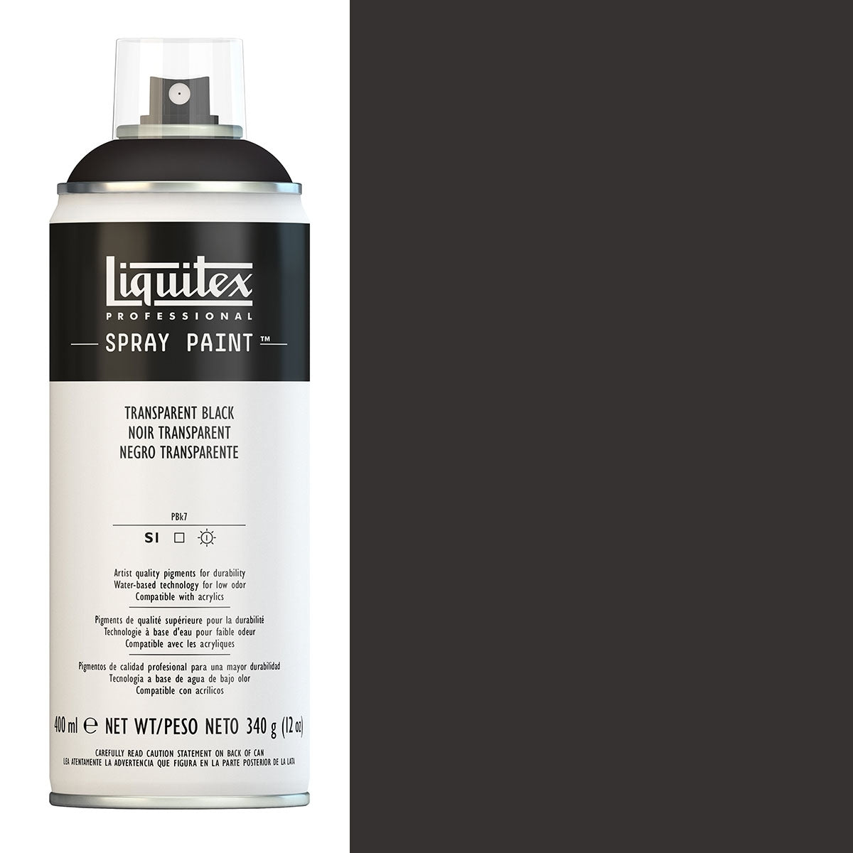 Liquitex - peintures pulvérisées - 400 ml de noir transparent