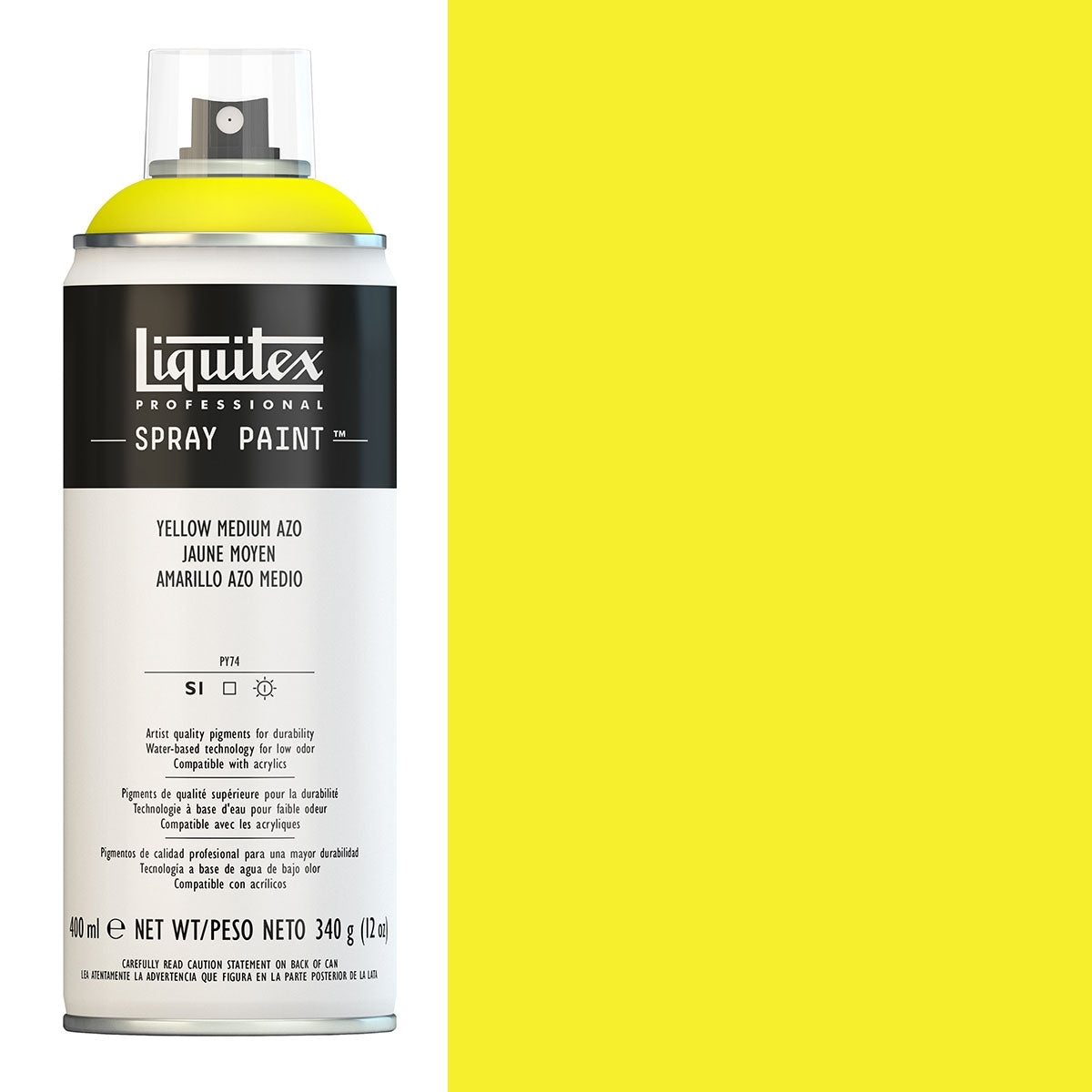Liquitex - peintures pulvérisées - 400 ml de milieu jaune azo