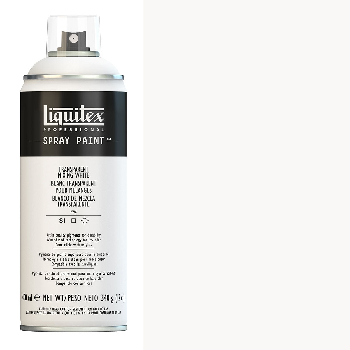 Liquitex - Paint spray - Miscelazione trasparente da 400 ml bianca