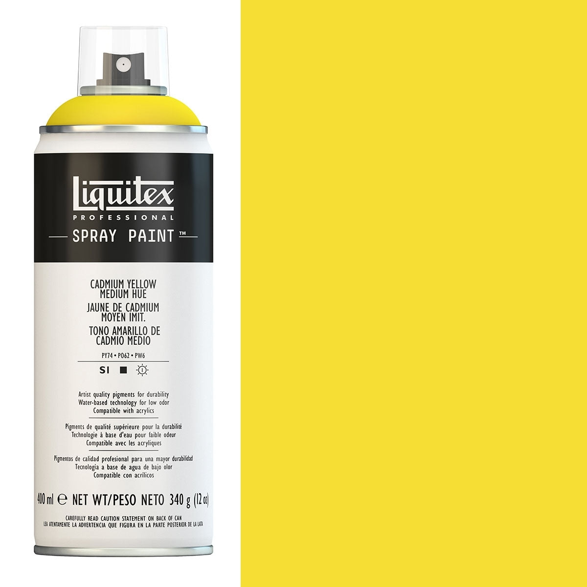 Liquitex - peintures pulvérisées - 400 ml de cadmium jaune moyenne
