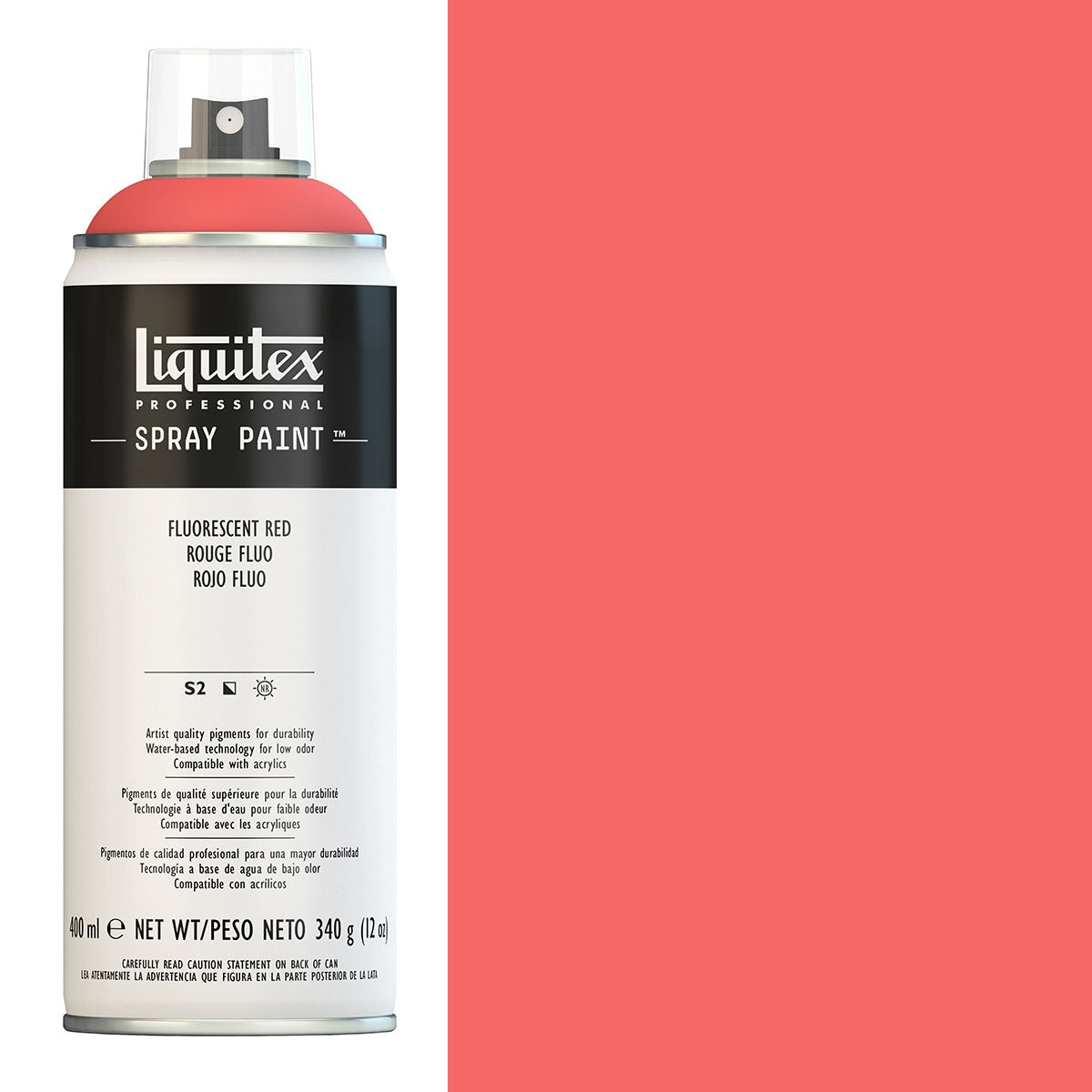 Liquitex - peintures pulvérisées - 400 ml de rouge fluorescent