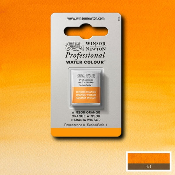 Winsor et Newton - Half Pan de l'aquarelle des artistes professionnels - HP - Winsor Orange