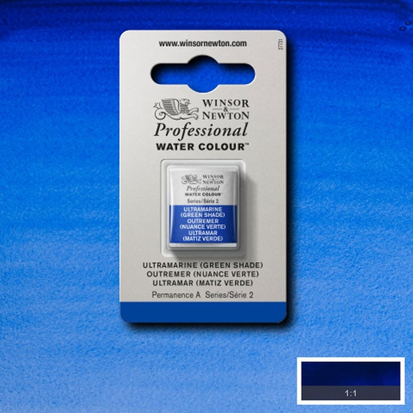 Winsor et Newton - Half Pan de l'aquarelle des artistes professionnels - HP - ombre verte ultramarine