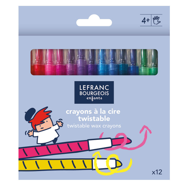 Lefranc Bourgeois Kids - Drehbare Wachsstifte x12