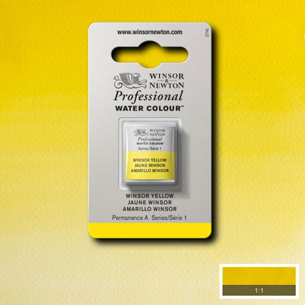 Winsor en Newton - Professional Artists 'Aquarel Half Pan - HP - Winsor Yellow