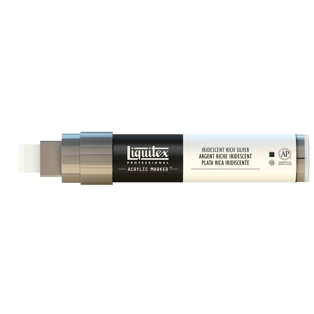 Liquitex - Marker - 8-15 mm - schillerndes, reiches Silber