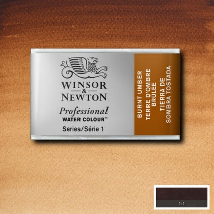 Winsor and Newton - Professional Artists' Watercolour Whole Pan - WP - Burnt Umber