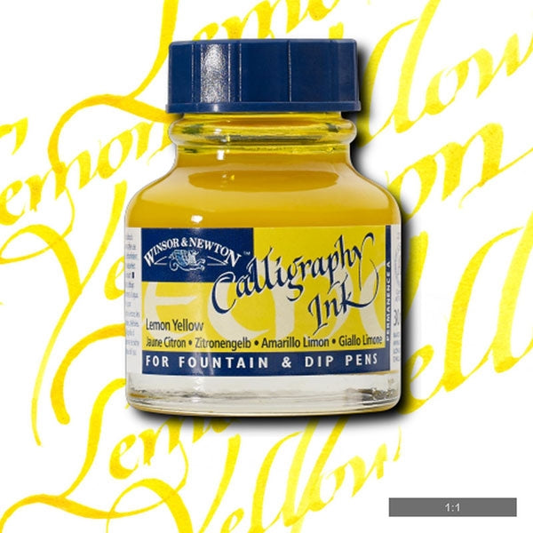Winsor und Newton - Kalligraphie -Tinte - 30 ml - Zitronengelb