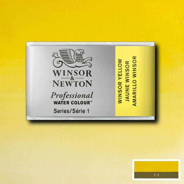 Winsor and Newton - Professional Artists' Watercolour Whole Pan - WP - Winsor Yellow