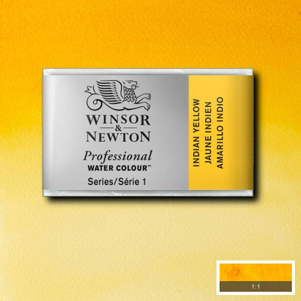 Winsor and Newton - Professional Artists' Watercolour Whole Pan - WP - Indian Yellow