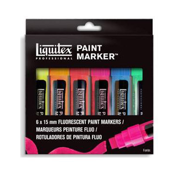 Liquitex - Fluorescent Markers Set - 6x15mm Wide