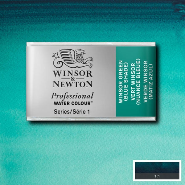 Winsor and Newton - Professional Artists' Watercolour Whole Pan - WP - Winsor Green Blue Shade